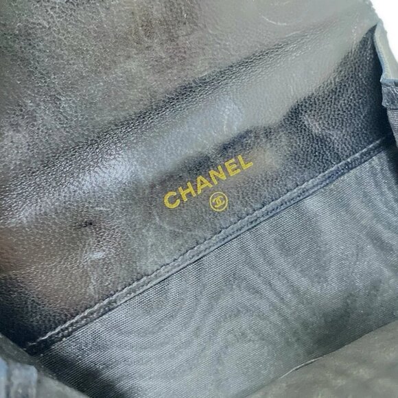 CHANEL - Black Lambskin Double-hook Wallet - Picture 6 of 11